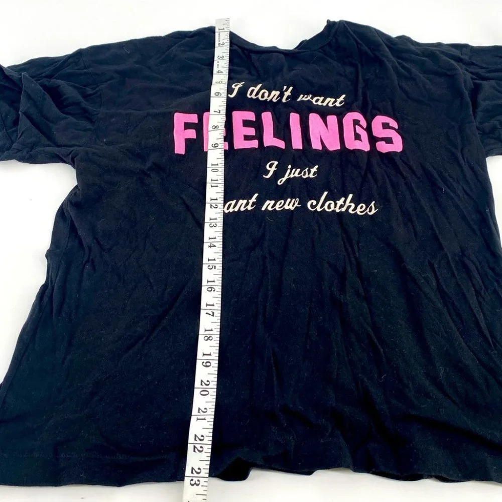 Wildfox I Don’t Want Feelings I Want New Clothes T-Shirt Small - Picture 3 of 6